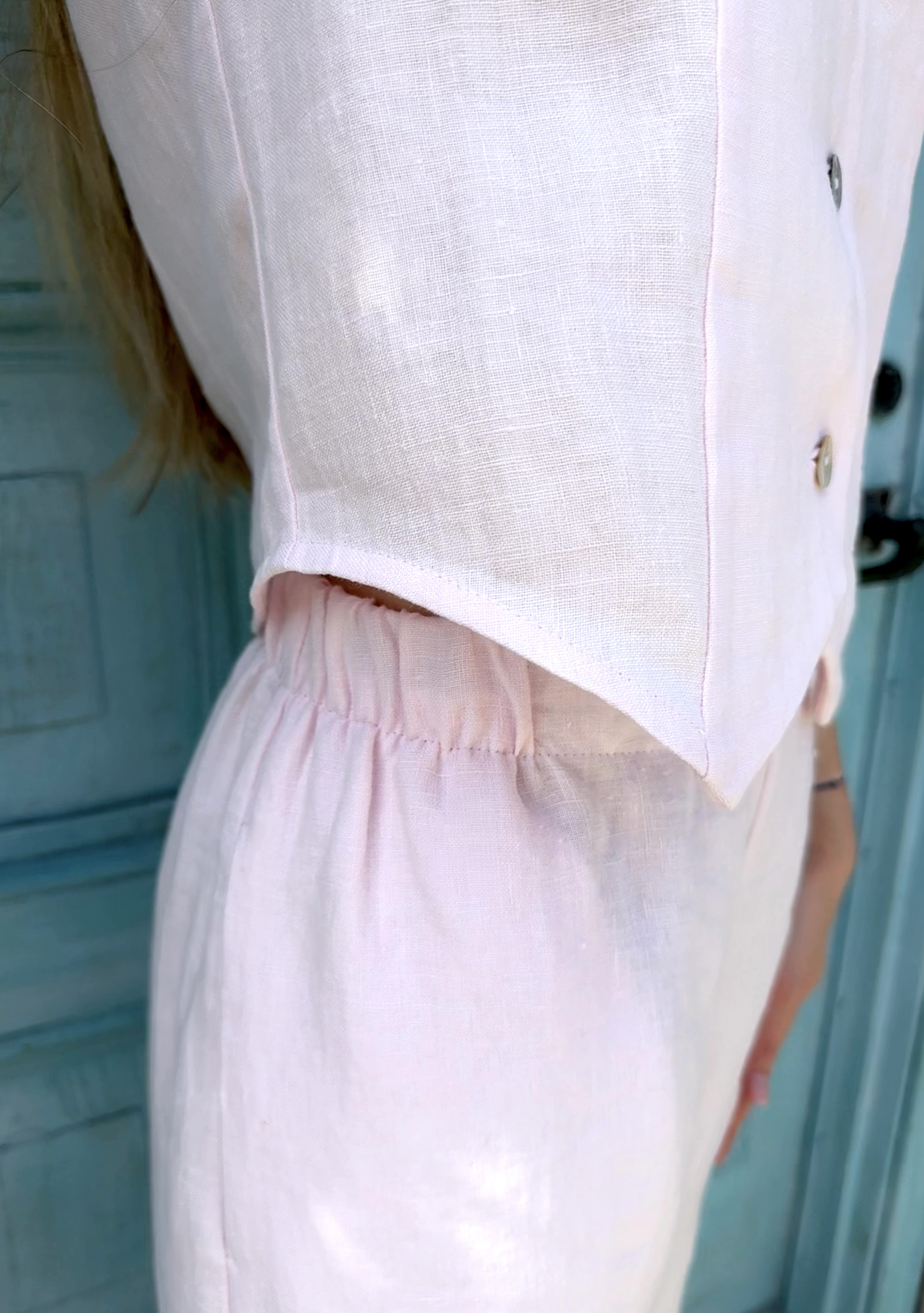 Soft waistband and drape